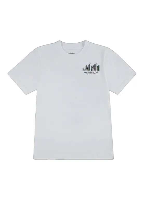 Abercrombie kids T-shirt Bianca Stampa City
