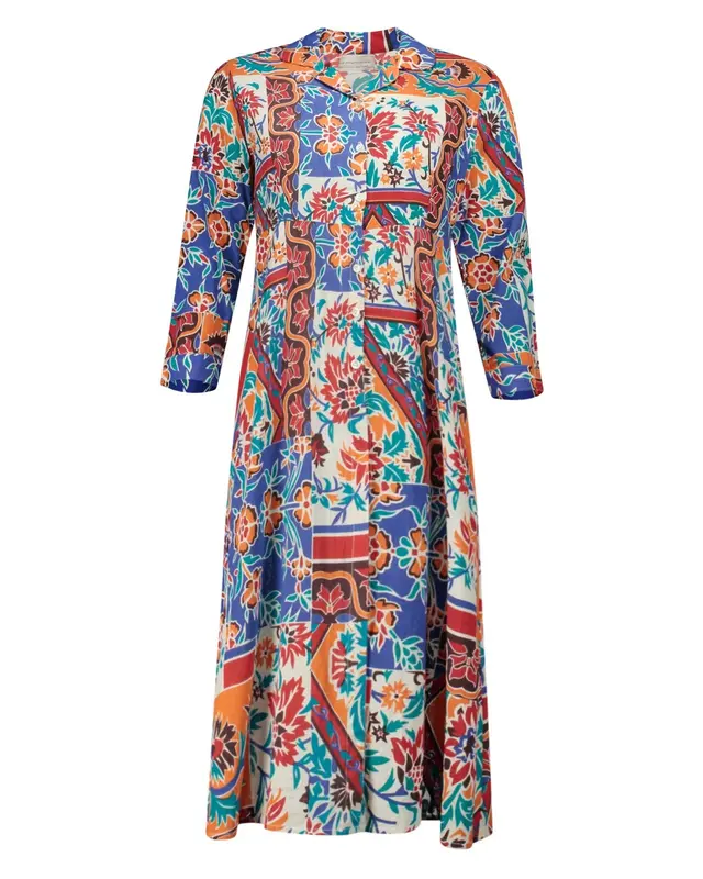 Abito Alda chemisier patchwork multicolor