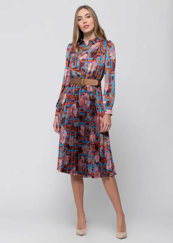 Abito Kocca in Satin / Multicolor