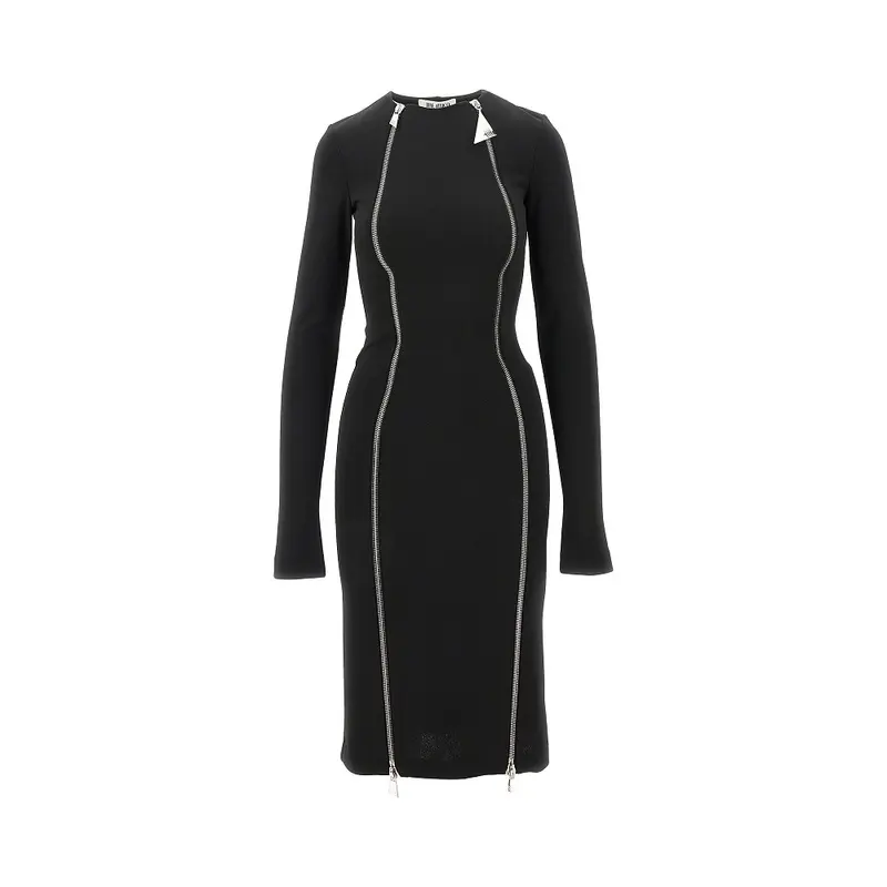 Abito midi con doppia zip