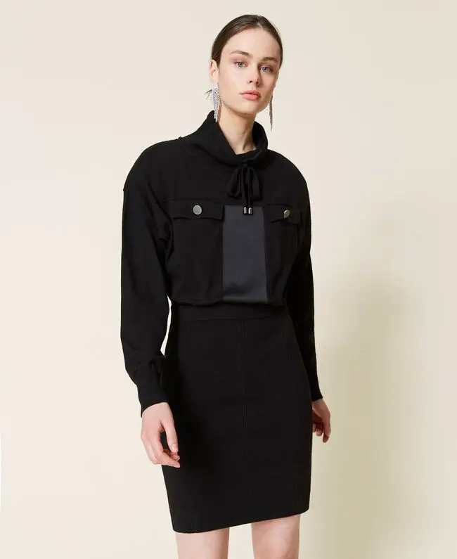 Abito Twin Set in Maglia / Nero