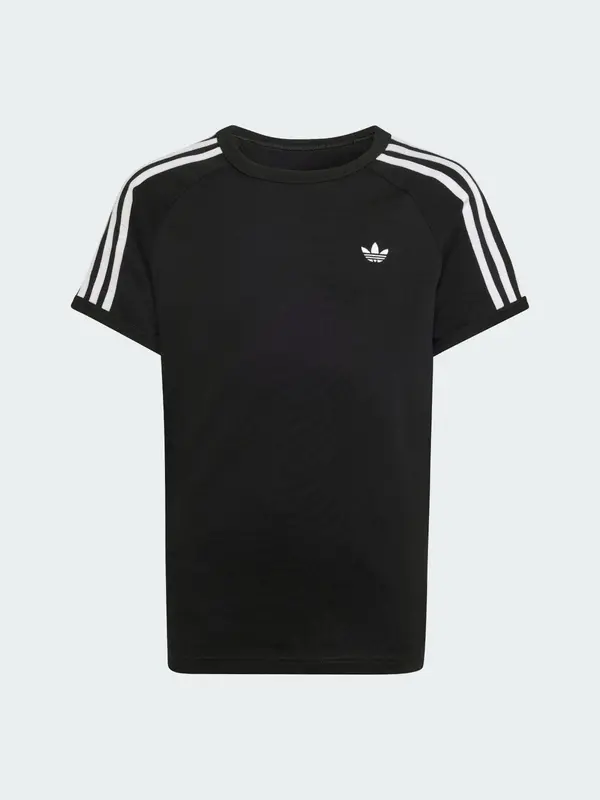 ADIDAS ORIGINALS 3 STRIPE TEE        BLACK/WHITE