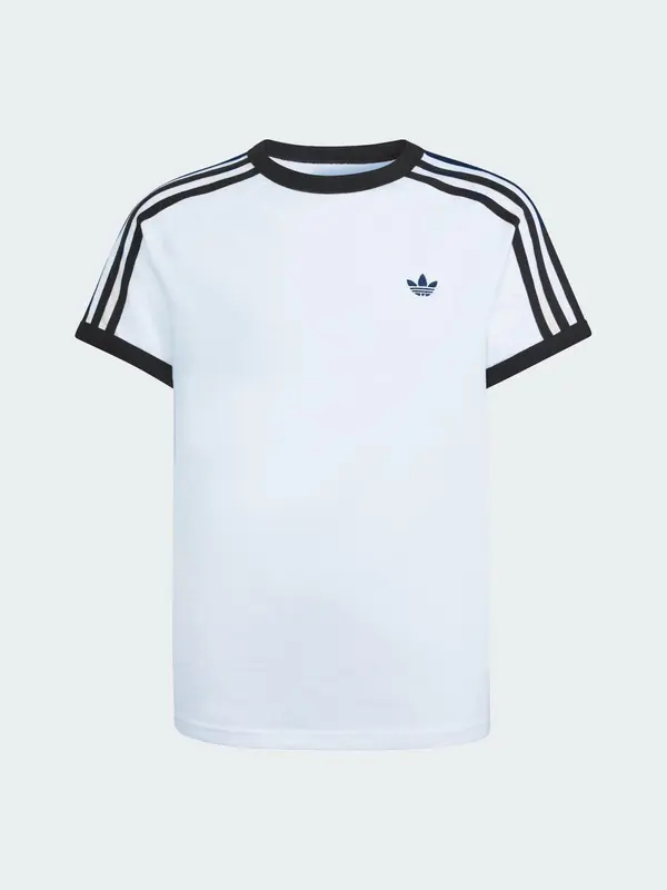 ADIDAS ORIGINALS 3 STRIPE TEE        WHITE/BLACK
