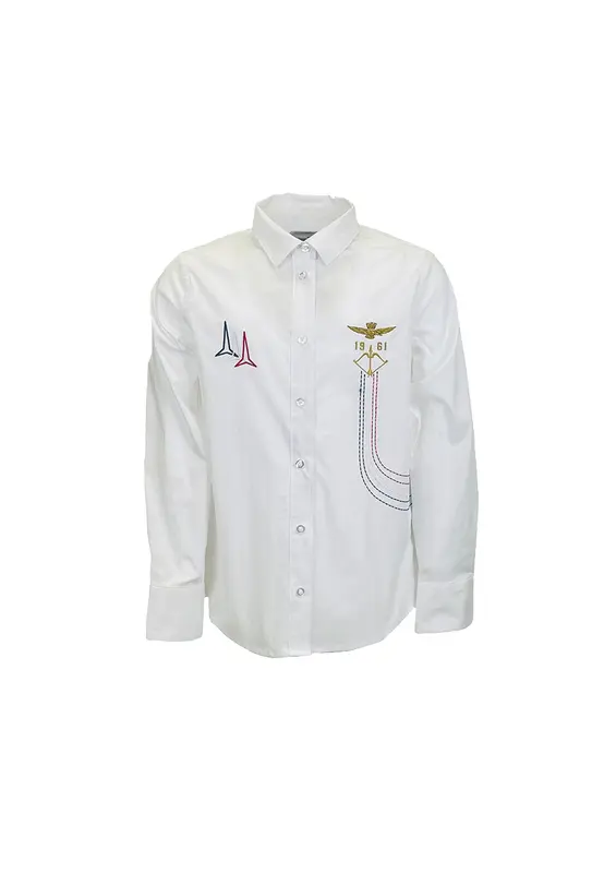 Aeronautica militare Camicia Manica Lunga in Popeline