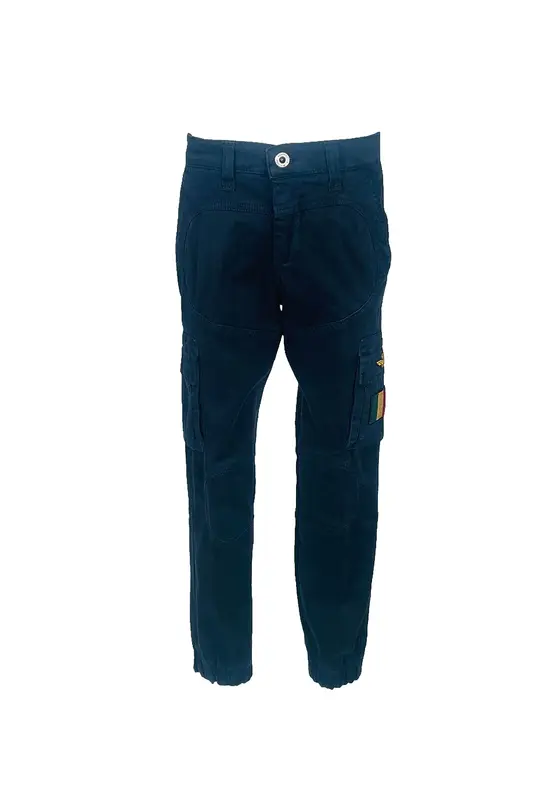 Aeronautica militare Pantalone Cargo con Ricami A M