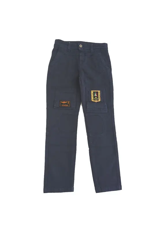 Aeronautica militare Pantalone in Gabardina con Patch Logo