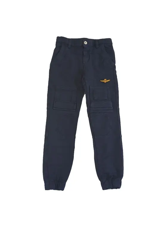 Aeronautica militare Pantalone Ricamato con Tasche Frontali