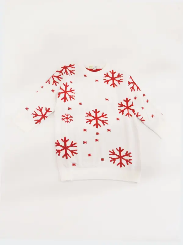 Amore is me Abito in Maglia Jacquard A Fantasia