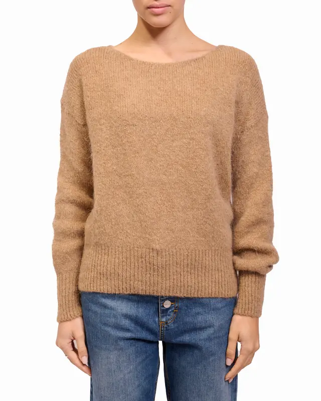 ANG'E - MAGLIA GIROCOLLO - CAMEL