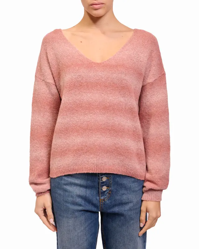 ANG'E - MAGLIA SCOLLO A V - BOIS DE ROSE