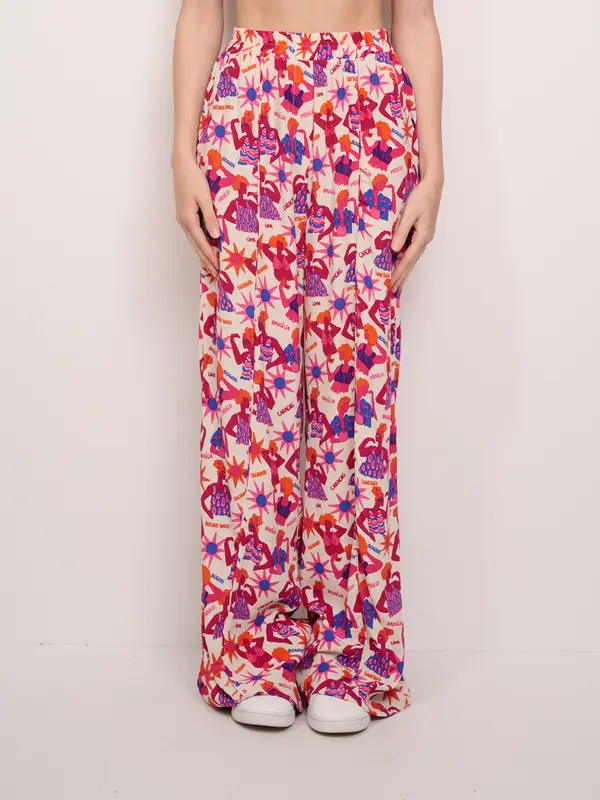 AN'GE - PANTALONE FANTASIA - FLORIAECRU