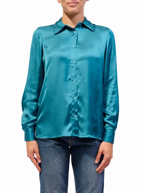 ANGELA DAVIS - CAMICIA TINTA UNITA - OTTANIO