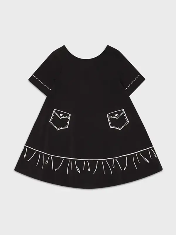 Armani Abito in Cotone Stampato Trompe L'oeuil