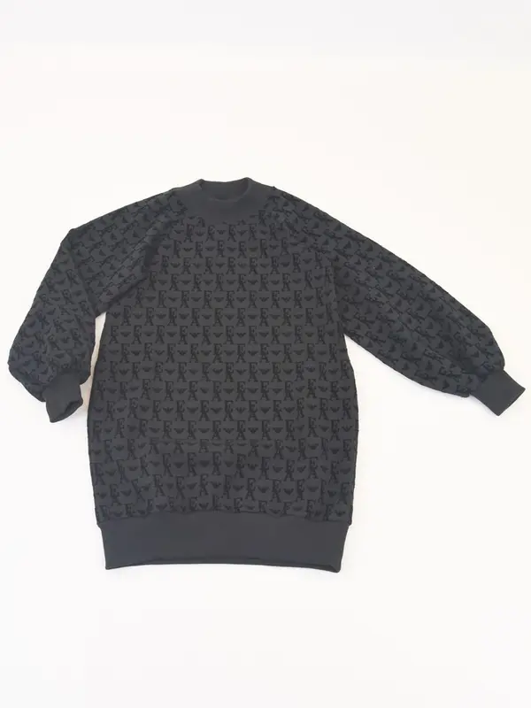 Armani Abito in Doppio Jersey Micro Eagle All Over