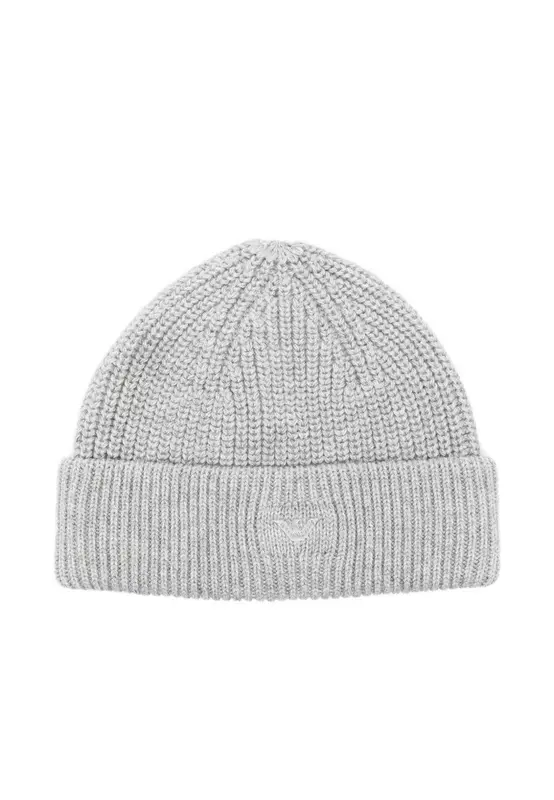 Armani Cappello Grigio in Lana con Risvolto