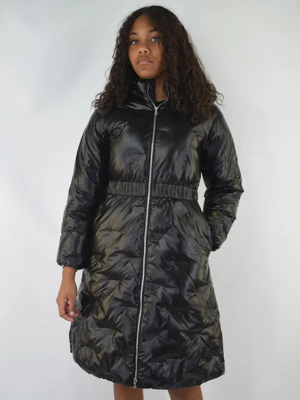 Armani Cappotto con Cappuccio Fullzip Cintura