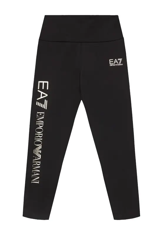 Armani Leggings Tinta Unita con Logo