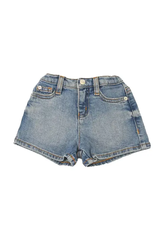 Armani Shorts Short in Denim di Cotone con Trattamento Stone Wash