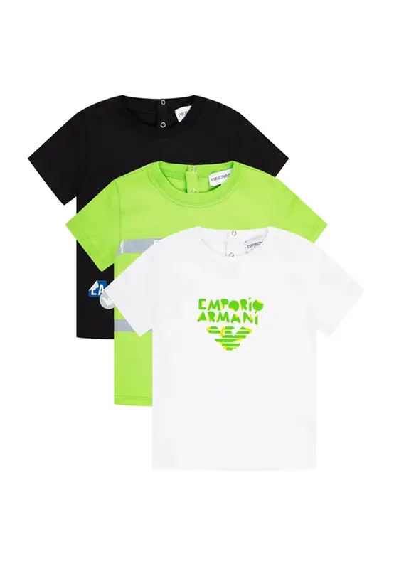 Armani T-shirt Set Manica Corta con Stampe Emporio