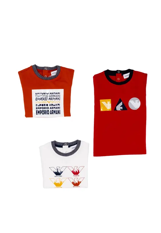 Armani T-shirt Set Manica Corta Stampa Fantasia Emporio