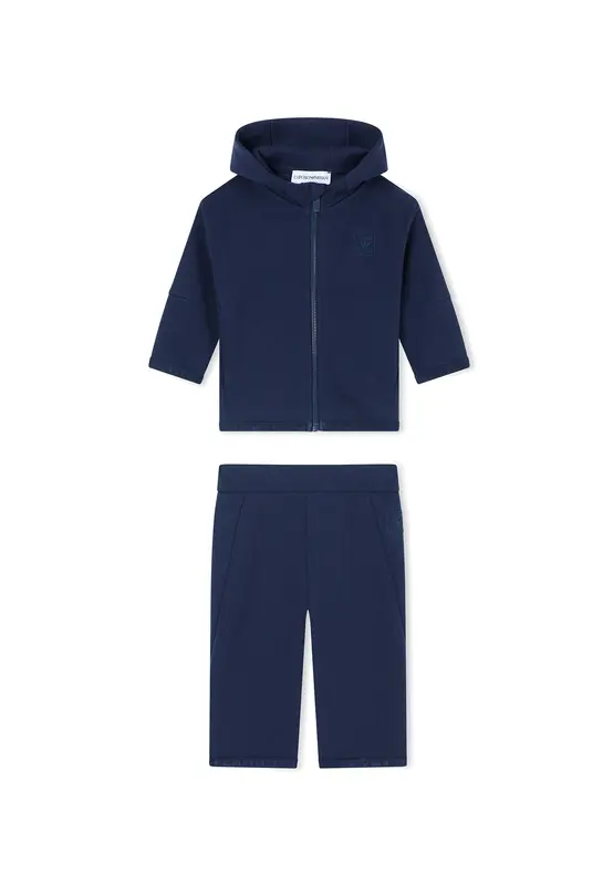 Armani Tuta con Cappuccio Chiusura Zip Pantaloni A Vita Elastica