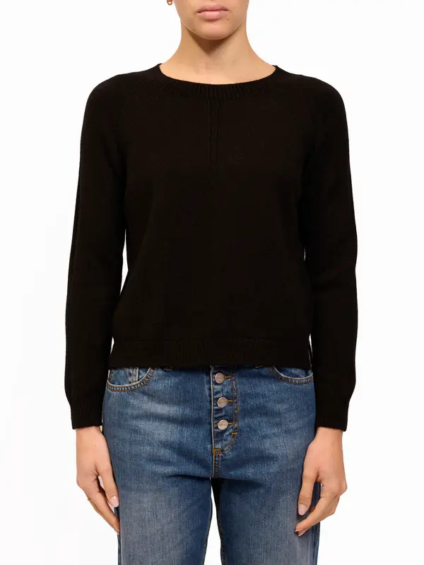 B BY BLACKOUT - MAGLIA A SCATOLA CORTA - NERO
