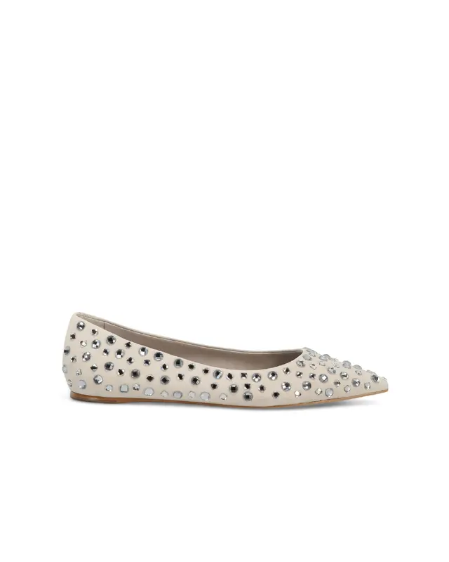 Ballerina a punta strass cashmere