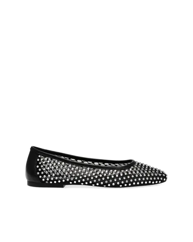 Ballerina Auden mesh nero strass