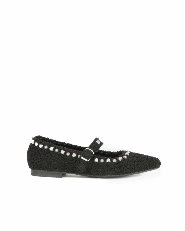 Ballerina Beatnik teddy boucle nera