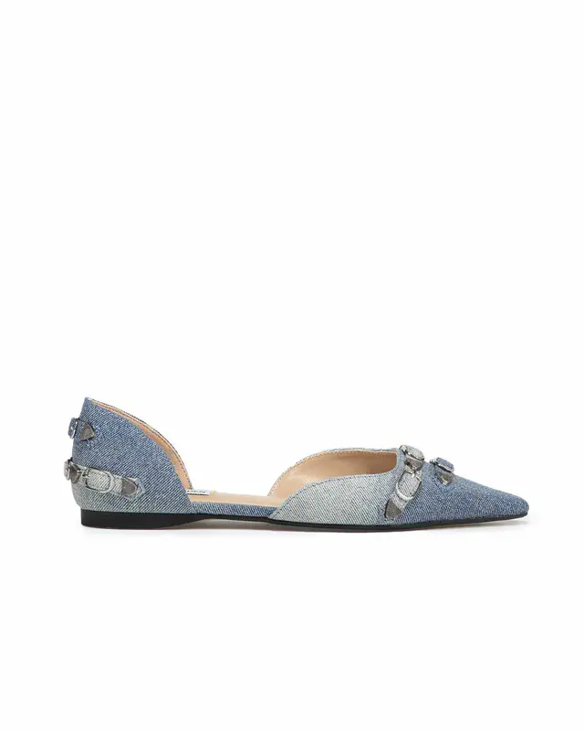 Ballerina Dalia fibbie denim