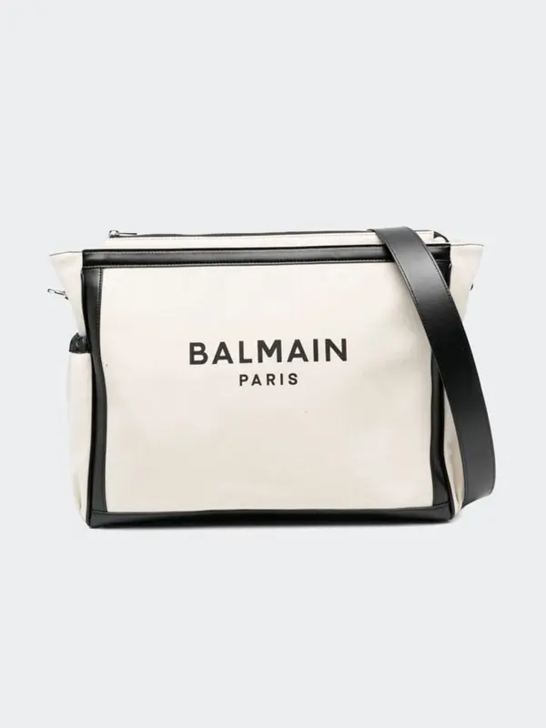 Balmain Borsa in Tessuto con Logo Stampato