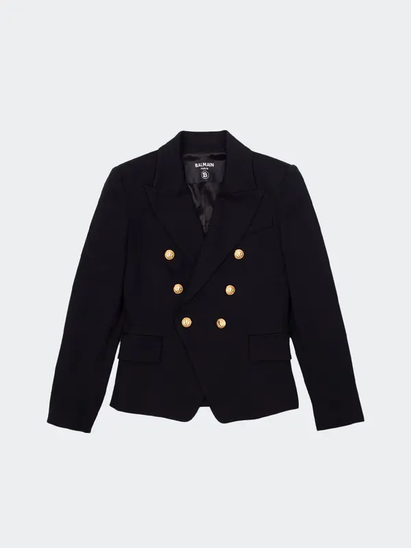 Balmain Giacca Blazer Doppiopetto Tinta Unita