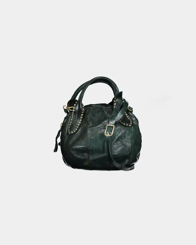Bauletto a sfera pelle verde