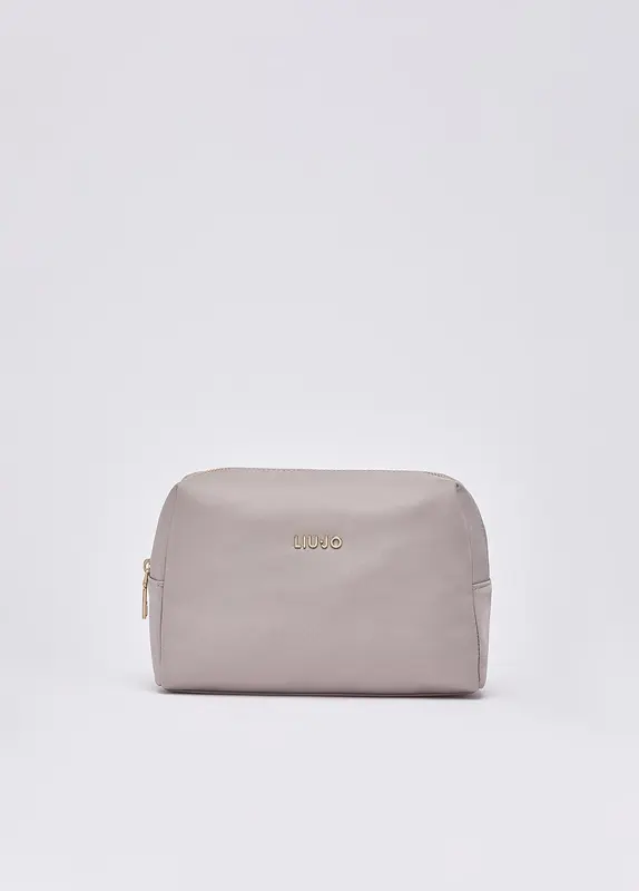 Beauty con Logo e Zip / Beige
