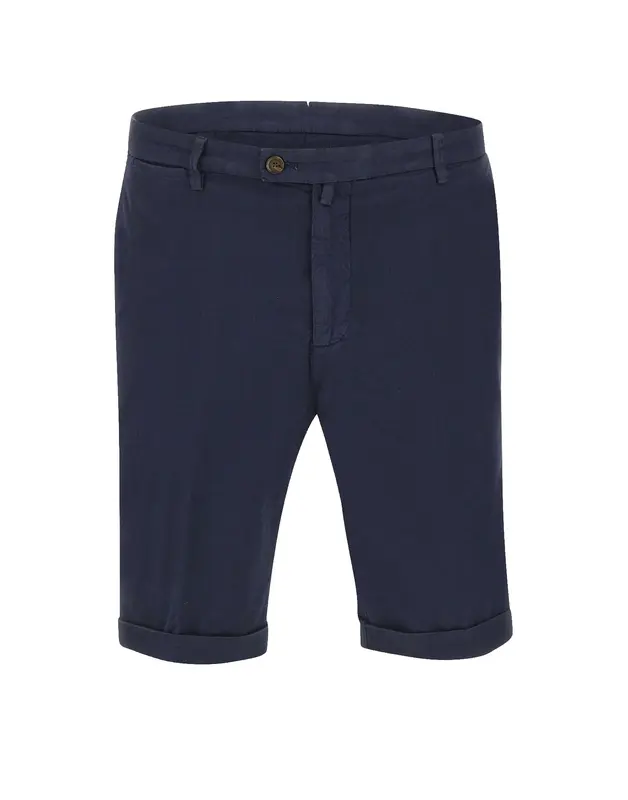 Bermuda in cotone con microtexture
