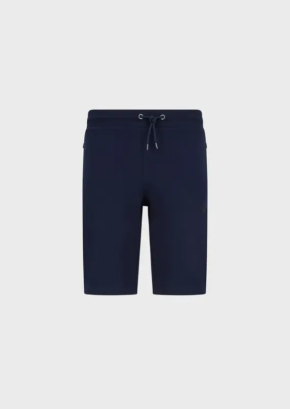 Bermuda in felpa con coulisse / Blu