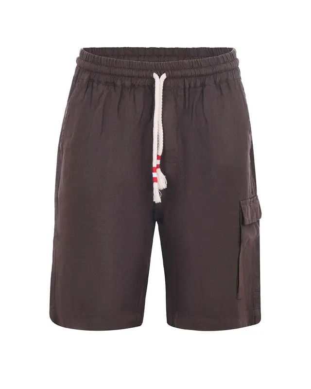 Bermuda Marseille lino dark brown