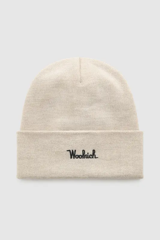 Berretto con logo Woolrich / Beige