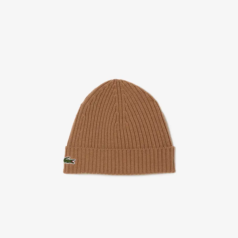 Berretto in Lana a Costine / Beige