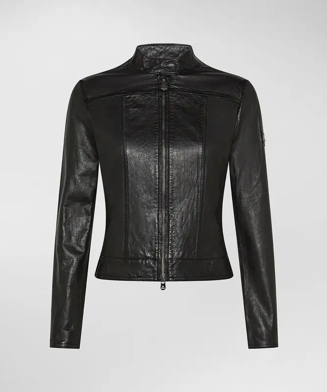 Biker in Pelle Adelia Le Veg / Nero