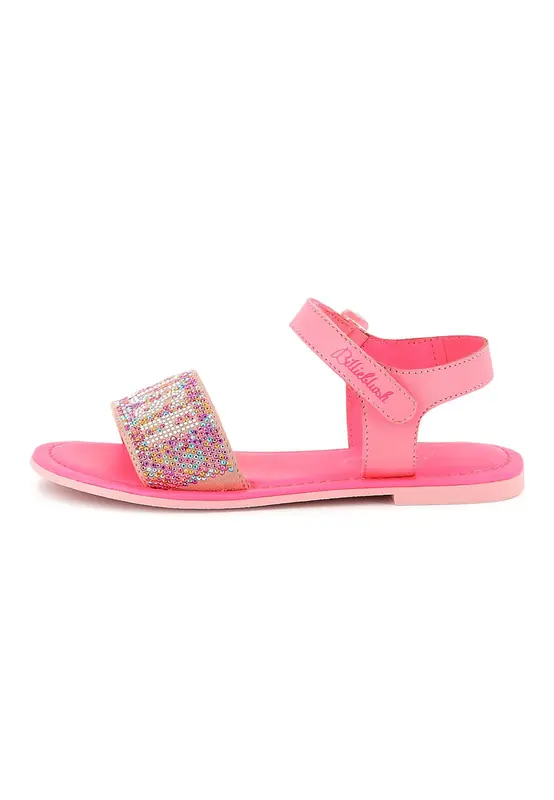 Billieblush Sandali in Pelle Pregiata Arricchita da Strass