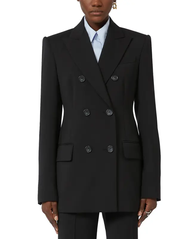 Blazer Adamo doppiopetto lana nero