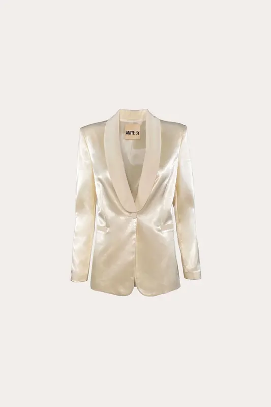 Blazer Aniye By in Raso / Bianco