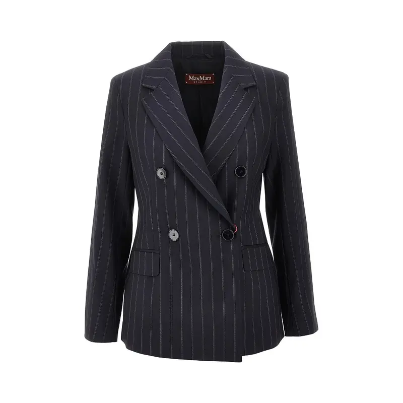 Blazer doppiopetto in lana gessata