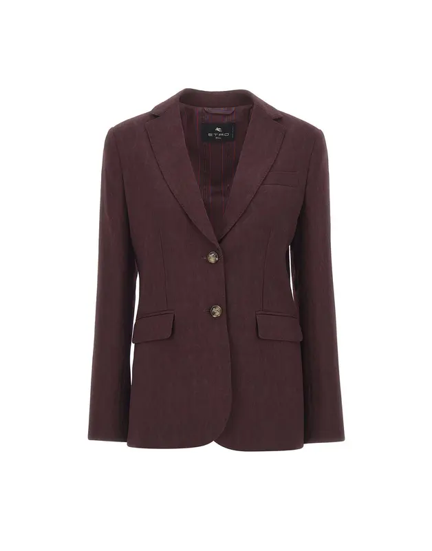 Blazer jacquard in lana