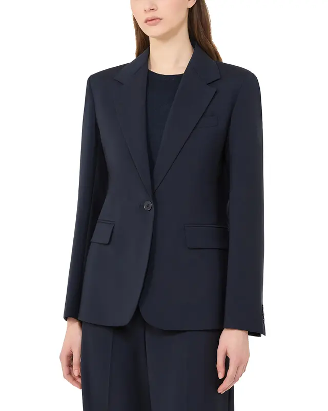 Blazer Lamine lana vergine blu