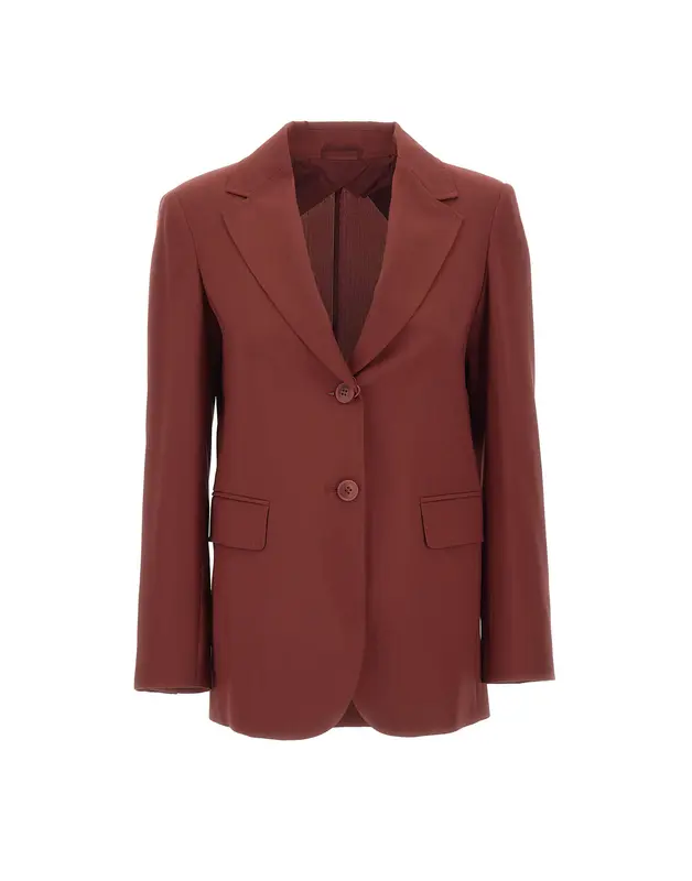 Blazer monopetto in tela di lana