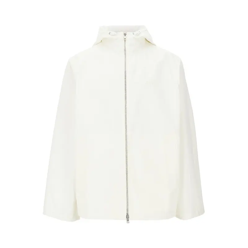 Blouson in cotone ripstop con stampa logo Web