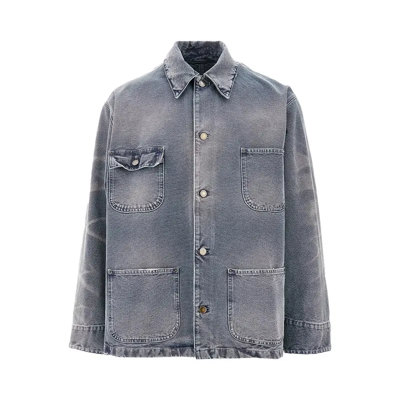 Blouson in denim distressed
