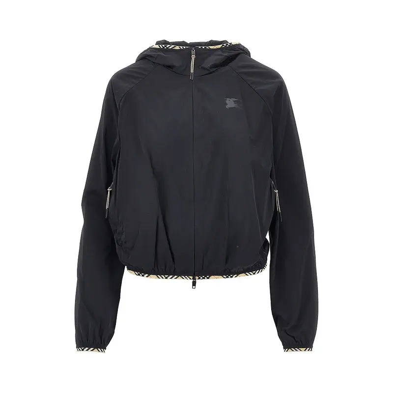 Blouson in nylon stretch con cappuccio